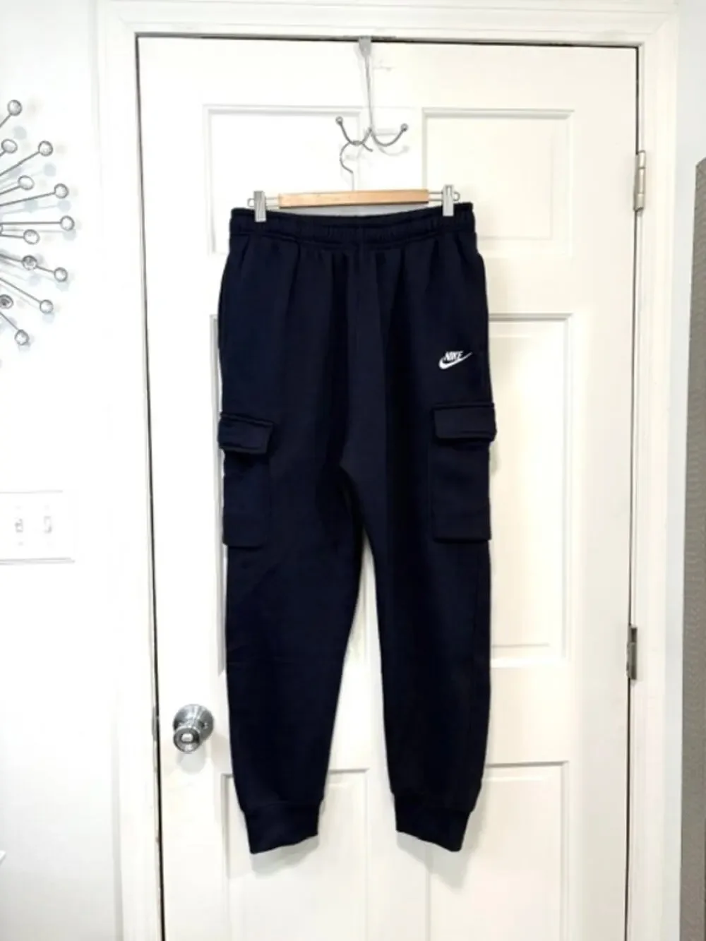 Nike Sportswear Club Fleece Cargo Jogger Sweatpants Mens XL Navy Blue CD3129410